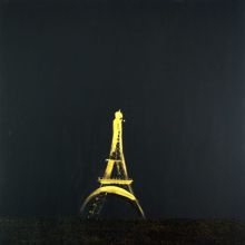 "Paryż nocą" - płótno, akryl 100*70